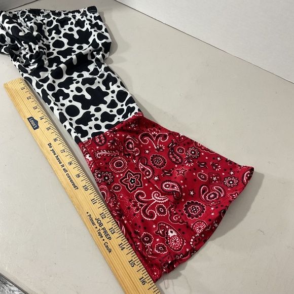 Toddler Cow Print Bell Bottom Pants Size 3T-4T - Picture 2 of 8